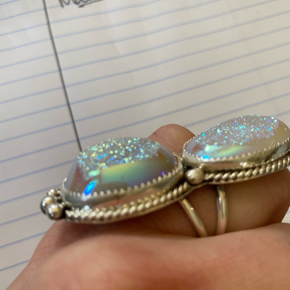 M&S druzy ring in ice - Picture 3 of 5